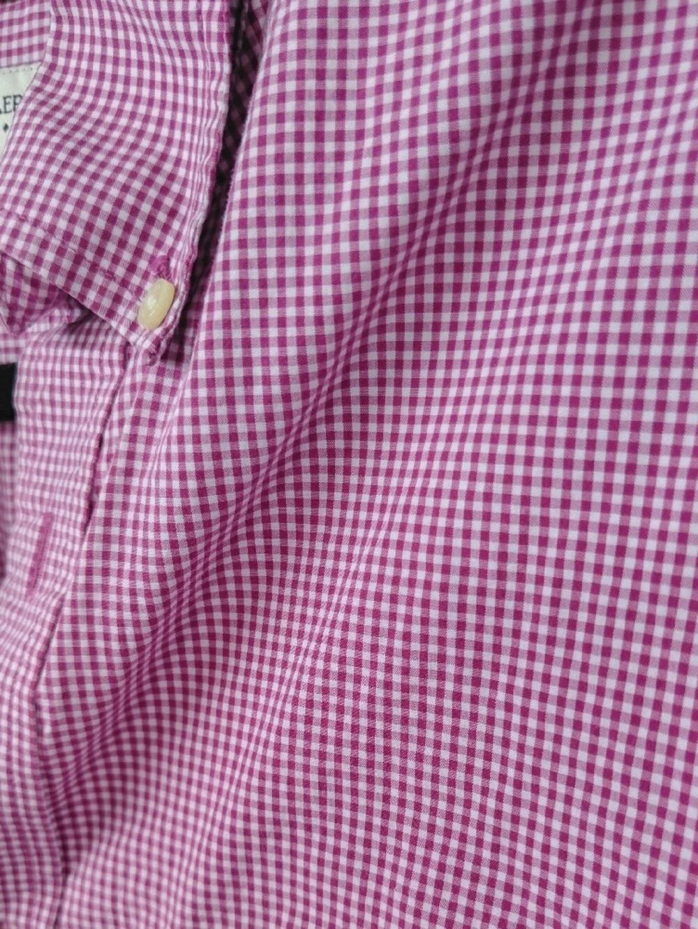 Banana Republic Men’s Purple Mini-Gingham Check Button-Down Shirt L
